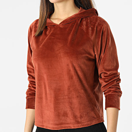 Only - Pull Capuche Femme Camille Marron