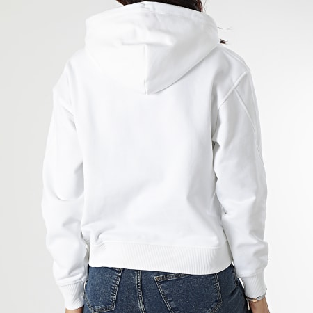 Calvin Klein - Felpa con cappuccio da donna 8048 Bianco