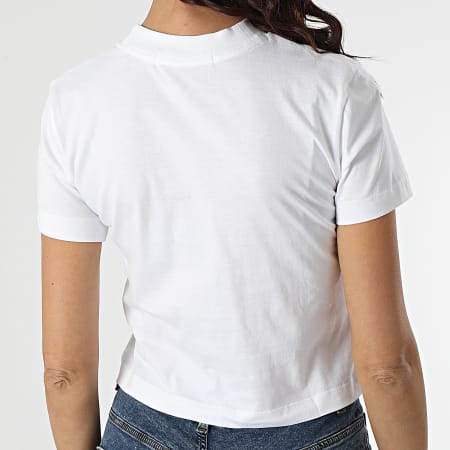Calvin Klein - Tee Shirt Femme Crop Seasonal Monogram 8852 Blanc