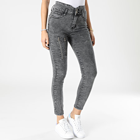 Girls Outfit - Jean Skinny Femme B1098 Gris
