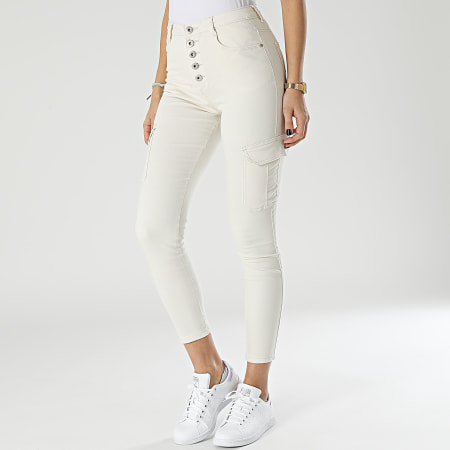 Girls Outfit Jean Skinny Femme C9159 Beige LaBoutiqueOfficielle