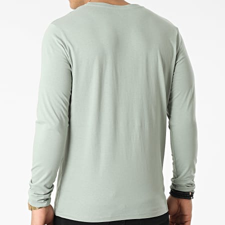 Jack And Jones - Tee Shirt A Manches Longues Charles Gris Vert
