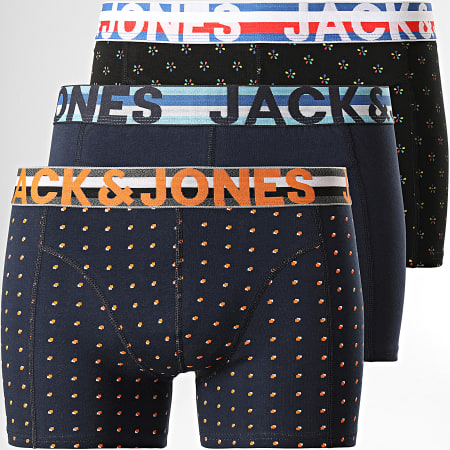 Jack And Jones - Set di 3 boxer Henrik neri e blu
