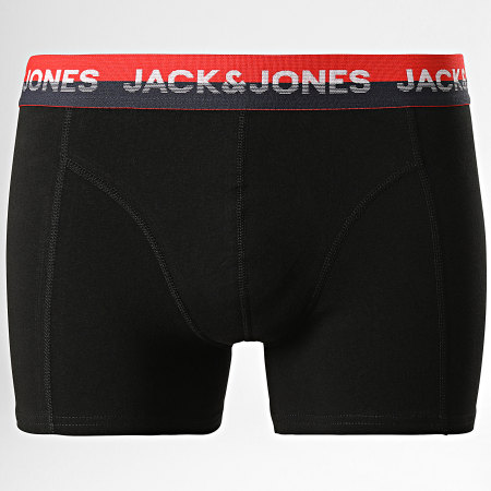 Jack And Jones - Lot De 3 Boxers Rewind Bleu Marine Noir Gris Chiné