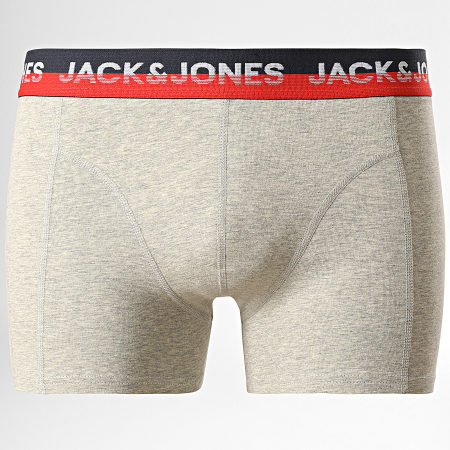Jack And Jones - Set di 3 boxer Rewind neri, grigi e marini