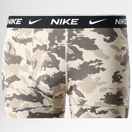 Nike - Lot De 3 Boxers Everyday Cotton Stretch KE1008 Noir Vert Kaki Camouflage Beige