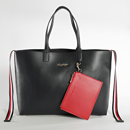 Tommy Hilfiger Lot Sac A Main Et Pochette Femme Iconic 0932 Bleu