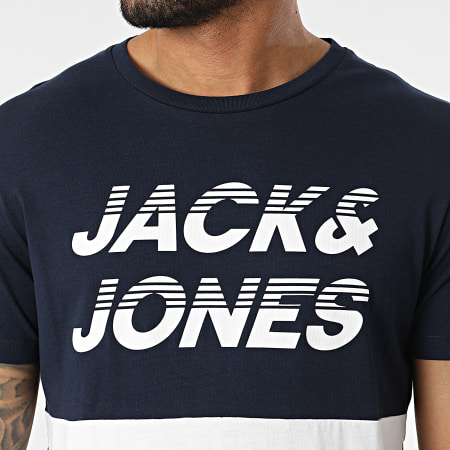Jack And Jones - Camiseta Break Blanco Azul Marino