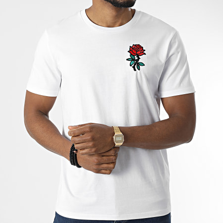 Luxury Lovers - Tee Shirt Parisian Roses Blanc