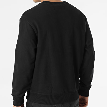 Calvin Klein - Sudadera con cuello redondo y logo apilado 0044 Black