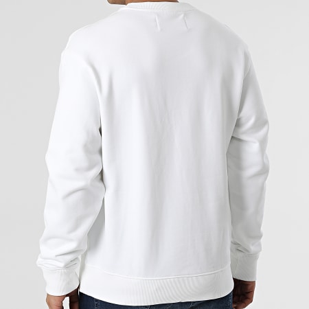 Calvin Klein Jeans - Sweat Crewneck Stacked Logo 0044 Blanc