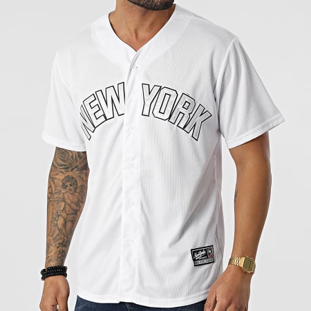 T-shirt De Baseball Bloc28 Logo Disney – Blanc, Coupe Ajustée, Manches Courtes – Neuf Avec étiquettes