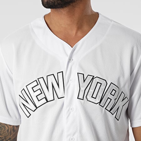 Grand Maillot De Baseball Champro BS16 Blanc Pour Jeune, Taille L, Avec épingle Noire Eb119