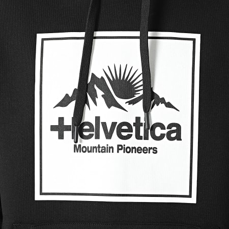 Helvetica - Sweat Capuche Viscompte Noir