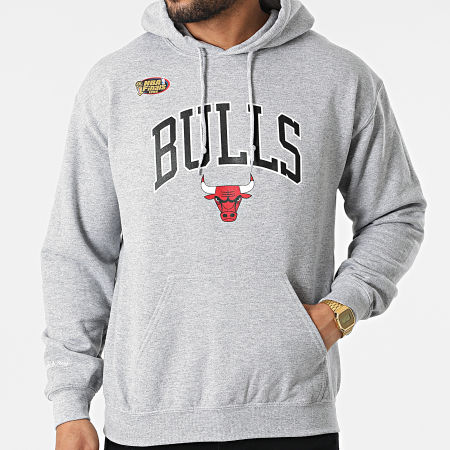 Mitchell And Ness - Sweat Capuche Chicago Bulls Arch Gris Chiné