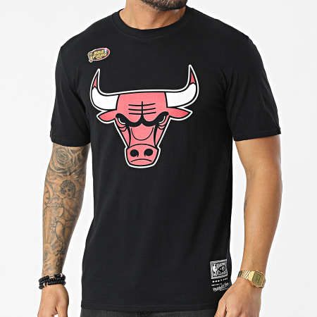 Mitchell And Ness - Tee Shirt Chicago Bulls Worn Logo Wordmark Noir