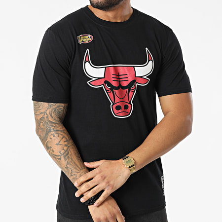 Mitchell And Ness - Tee Shirt Chicago Bulls Worn Logo Wordmark Noir