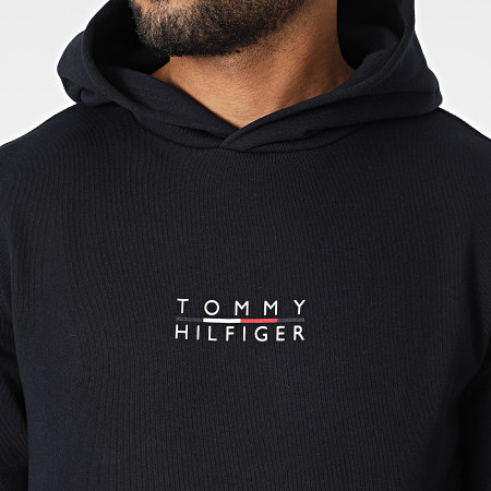 Tommy Hilfiger - Felpa con cappuccio Square Logo 4150 blu navy