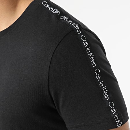 Calvin Klein - Tee Shirt A Bandes Relaxed Crew 0761 Noir
