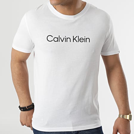 Calvin Klein - Maglietta con equipaggio rilassato 0763 Bianco