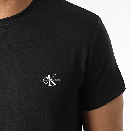 Calvin Klein Jeans - Lot De 2 Tee Shirts Monogram 0199 Blanc Noir