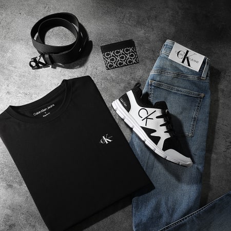 Calvin Klein Jeans - Lot De 2 Tee Shirts Monogram 0199 Blanc Noir