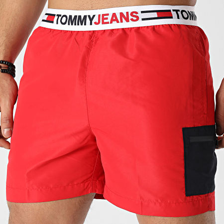 Tommy Jeans - Short De Bain Medium Drawstring 2490 Rouge