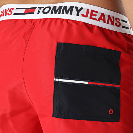 Tommy Jeans - Costume da bagno media lunghezza con coulisse 2490 Rosso