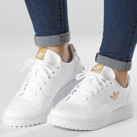 adidas - Baskets Femme NY 90 GY1175 Footwear White Golden Beige