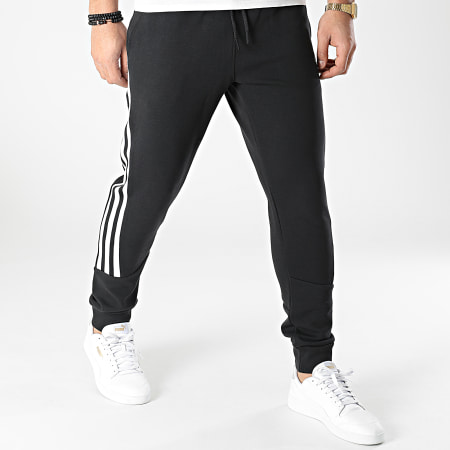 Adidas Sportswear - Pantalon Jogging A Bandes FI 3 Stripes H46533 Noir