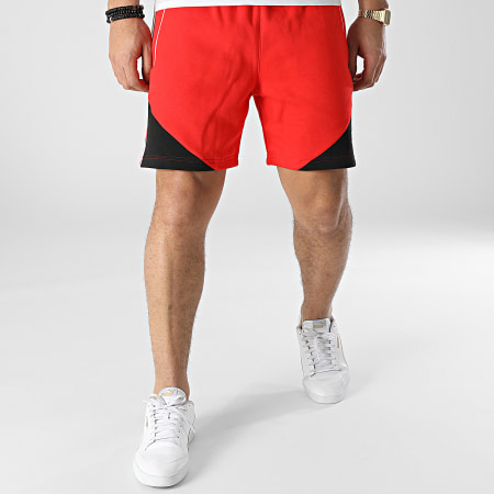 Adidas Originals - SST HC2092 Pantaloncini da jogging con banda rossa