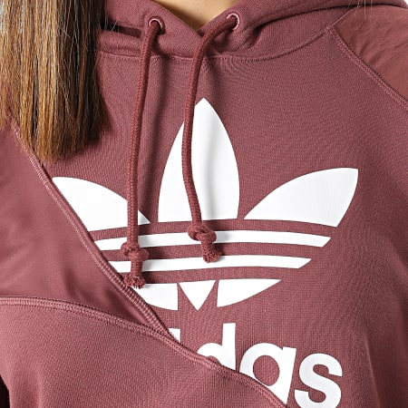 Adidas Originals - Sudadera con capucha para mujer HC7035 Burdeos