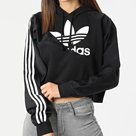 Adidas Originals - Sudadera con capucha para mujer HC7050 Negro