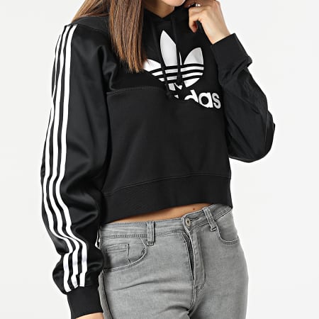 Adidas Originals - Sudadera con capucha para mujer HC7050 Negro