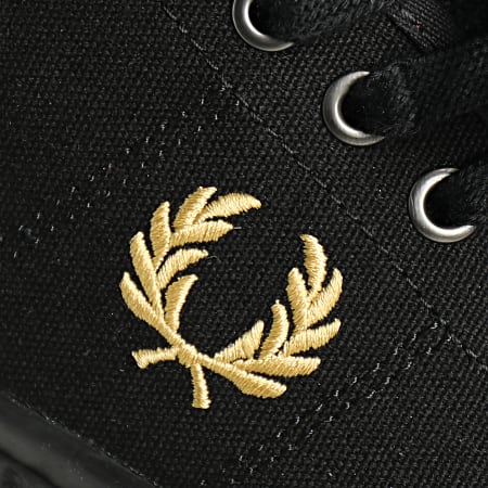 Fred Perry - Baskets Hughes Low Canvas FPB8108 Black Champagne