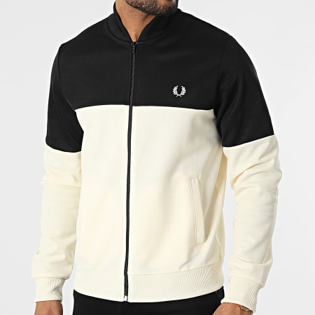 Fred Perry - Giacca con zip Colour Block J3530 Beige Black
