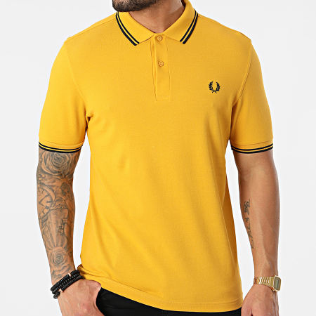 Fred Perry - Polo Manches Courtes Twin Tipped M3600 Moutarde