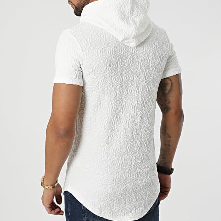 John H - Tee Shirt Capuche Oversize DD7 Blanc