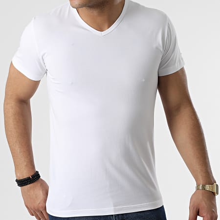 Eden Park - Tee Shirt Col V E351E60 Blanc