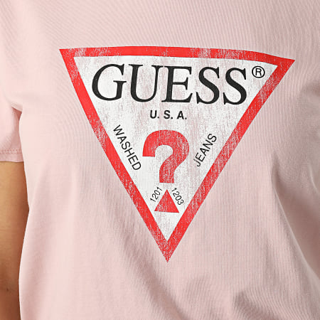 Guess - Tee Shirt Femme W93I0R Rose