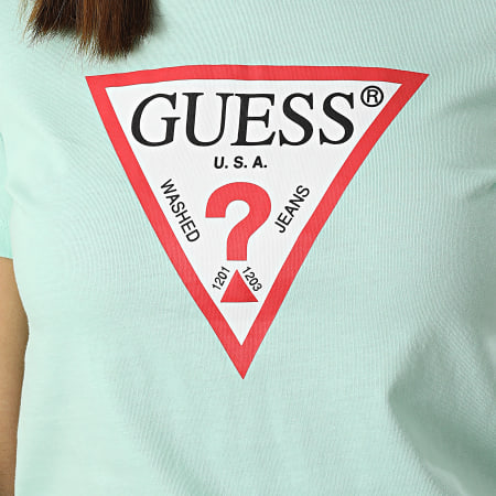 Guess - Camiseta mujer W1YI1B Verde claro