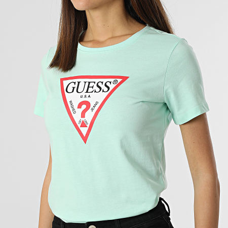 Guess - Tee Shirt Femme W1YI1B Vert Clair