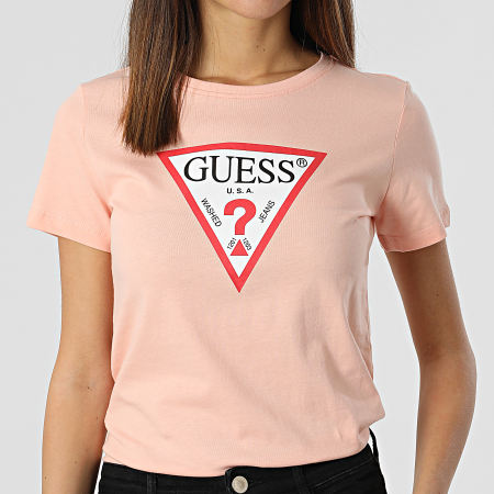Guess - Maglietta da donna W1YI1B Salmone