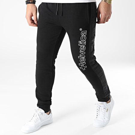 Helvetica - Pantaloni da jogging a fascia neri Freedom