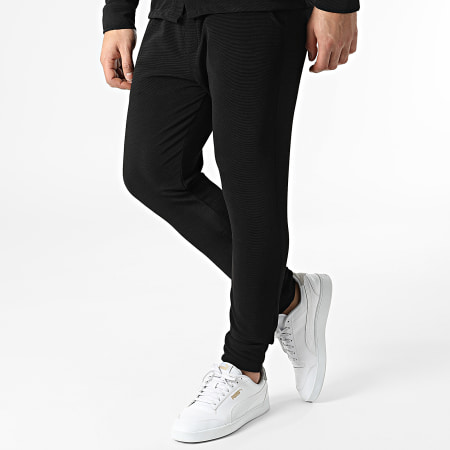 Uniplay - MK-17 Set di pantaloni da jogging e felpa nera