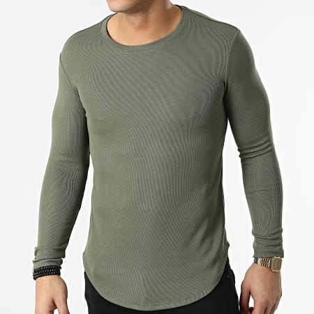Uniplay - Tee Shirt A Manches Longues Oversize UY776 Vert Kaki
