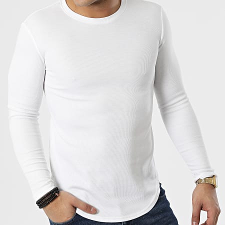Uniplay - Tee Shirt A Manches Longues Oversize UY776 Blanc