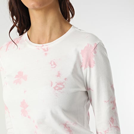 Vero Moda - Tee Shirt Manches Longues Femme Argo Blanc Rose