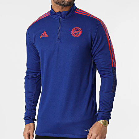 Adidas Sportswear - Sweat Col Zippé FC Bayern Munich HA2541 Bleu Roi