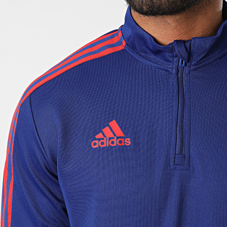 Adidas Sportswear - Felpa con zip sul collo HA2541 Blu royal